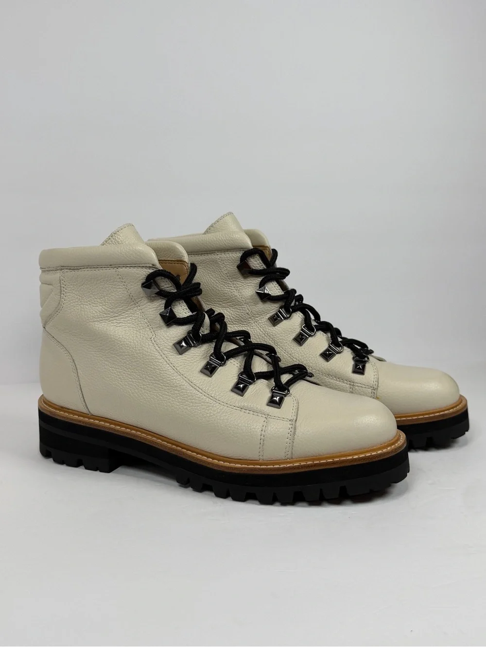 Marc Fisher Men’s Cream‎ Leather Upper Interior-Stamped Boot 11M